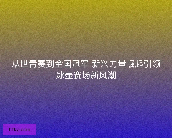 从世青赛到全国冠军 新兴力量崛起引领冰壶赛场新风潮